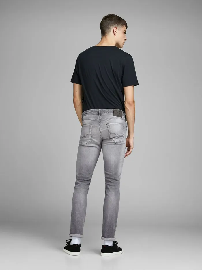 Slim Jeans JACK and JONES Mens GLENN ICON JJ 257 50SPS SLIM FIT JEANS Grey Grey Denim