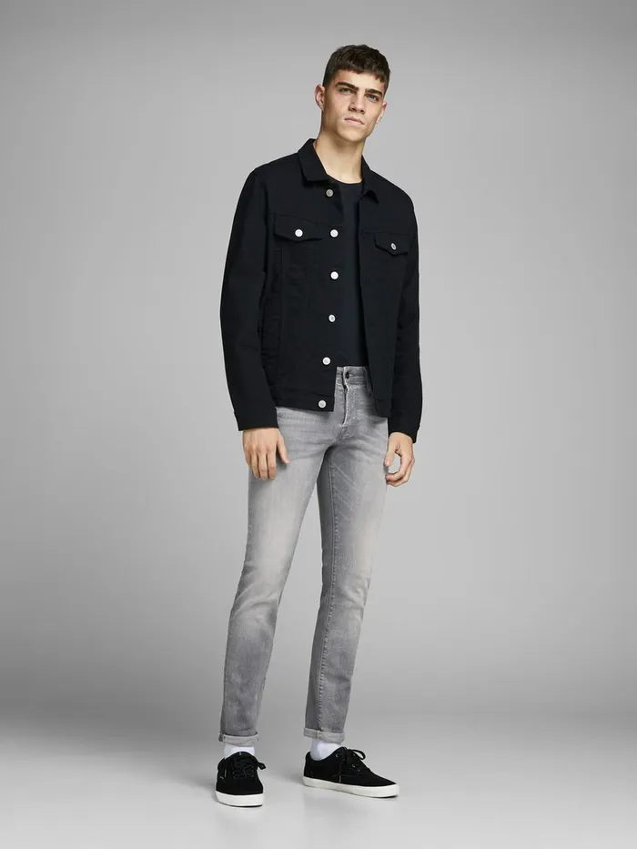 Slim Jeans JACK and JONES Mens GLENN ICON JJ 257 50SPS SLIM FIT JEANS Grey Grey Denim