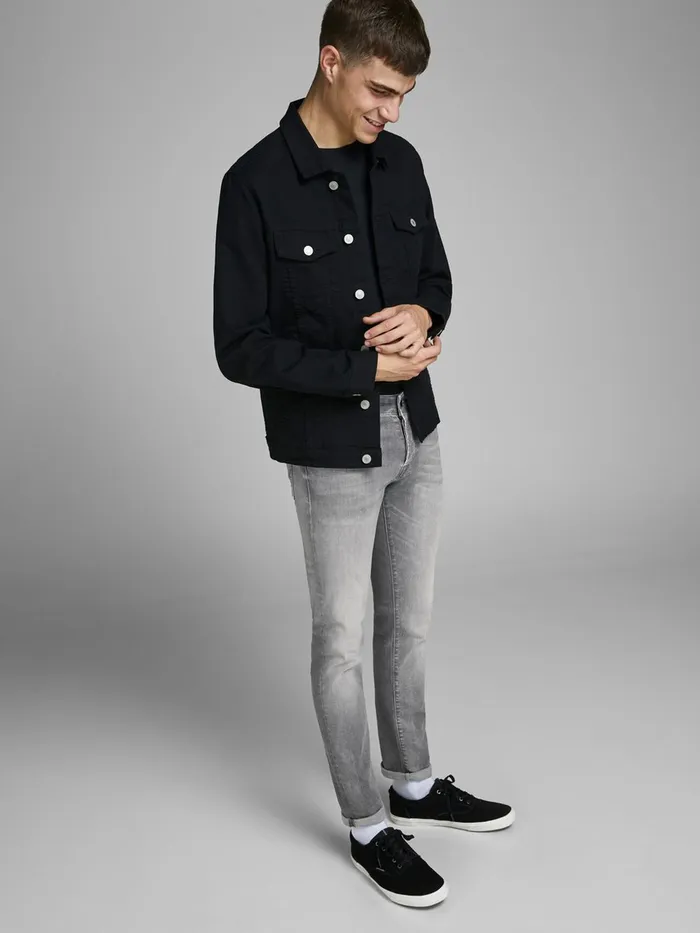 Slim Jeans JACK and JONES Mens GLENN ICON JJ 257 50SPS SLIM FIT JEANS Grey Grey Denim