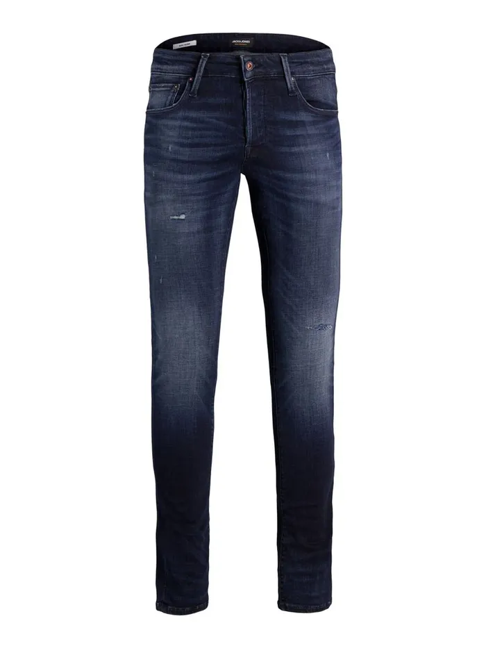 Slim Jeans JACK and JONES Mens GLENN ICON JJ 758 SLIM FIT JEANS Blue Blue Denim
