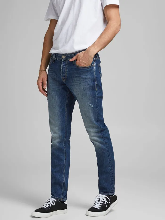 Slim Jeans JACK and JONES Mens GLENN ORIGINAL AGI 035 SLIM FIT JEANS Blue Blue Denim Slim Jeans JACK and JONES Mens GLENN ORIGINAL AGI 035 SLIM FIT JEANS Blue Blue Denim