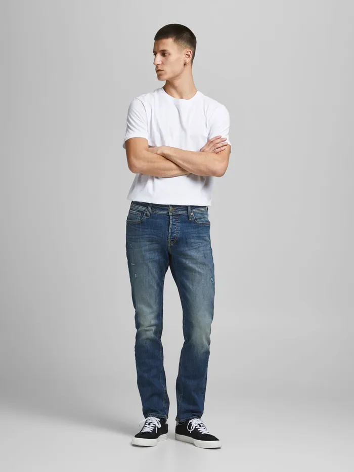 Slim Jeans JACK and JONES Mens GLENN ORIGINAL AGI 035 SLIM FIT JEANS Blue Blue Denim