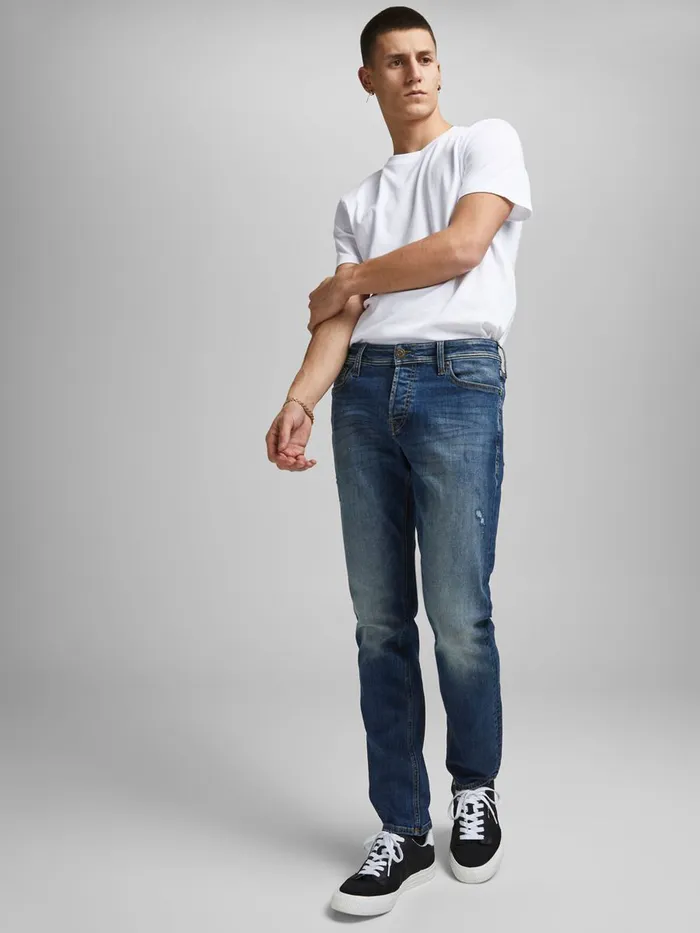 Slim Jeans JACK and JONES Mens GLENN ORIGINAL AGI 035 SLIM FIT JEANS Blue Blue Denim