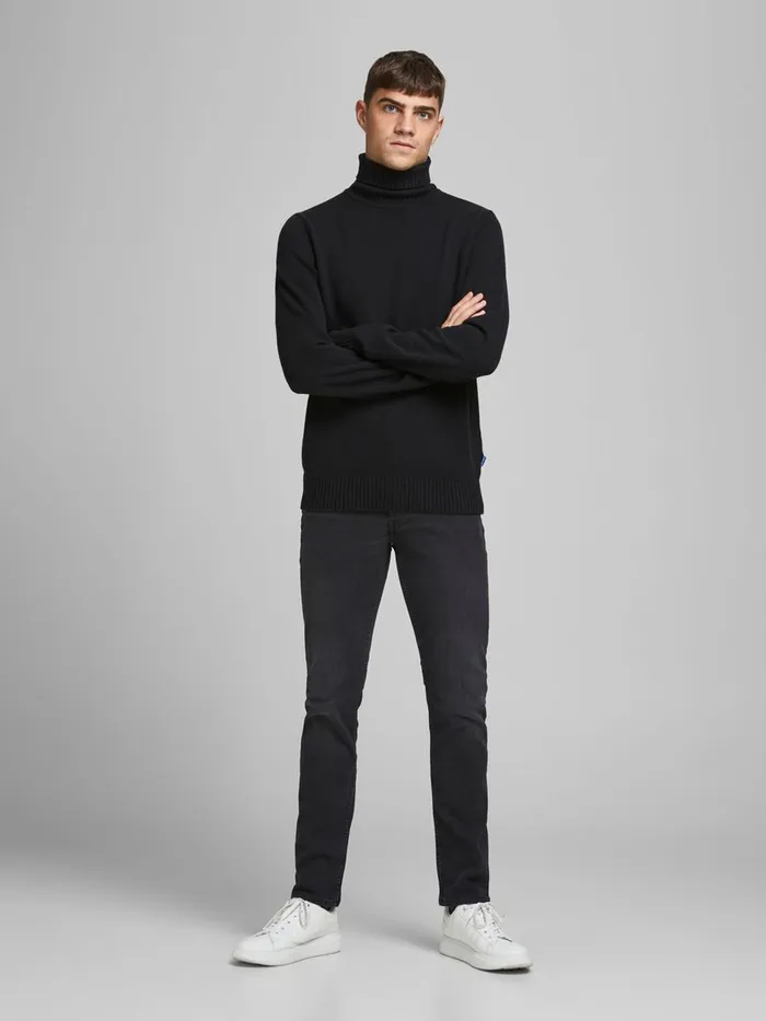 Slim Jeans JACK and JONES Mens GLENN ORIGINAL CJ 167 SLIM FIT JEANS Black Black Denim