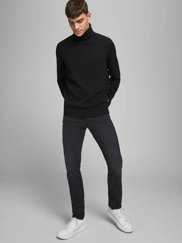 Slim Jeans JACK and JONES Mens GLENN ORIGINAL CJ 167 SLIM FIT JEANS Black Black Denim