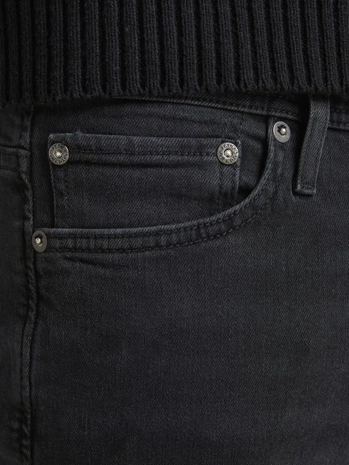 Slim Jeans JACK and JONES Mens GLENN ORIGINAL CJ 167 SLIM FIT JEANS Black Black Denim