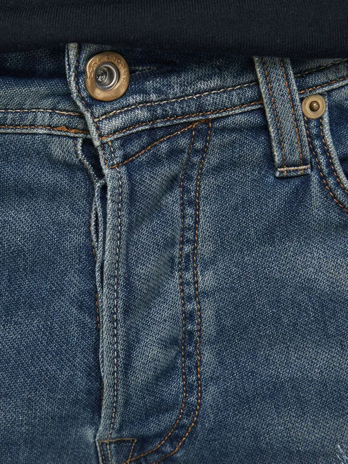 Slim Jeans JACK and JONES Mens GLENN ROCK BL 935 INDIGO KNIT SLIM FIT JEANS Blue Blue Denim