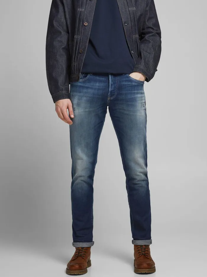 Slim Jeans JACK and JONES Mens GLENN ROYAL R252 RDD SLIM FIT JEANS Blue Blue Denim Slim Jeans JACK and JONES Mens GLENN ROYAL R252 RDD SLIM FIT JEANS Blue Blue Denim