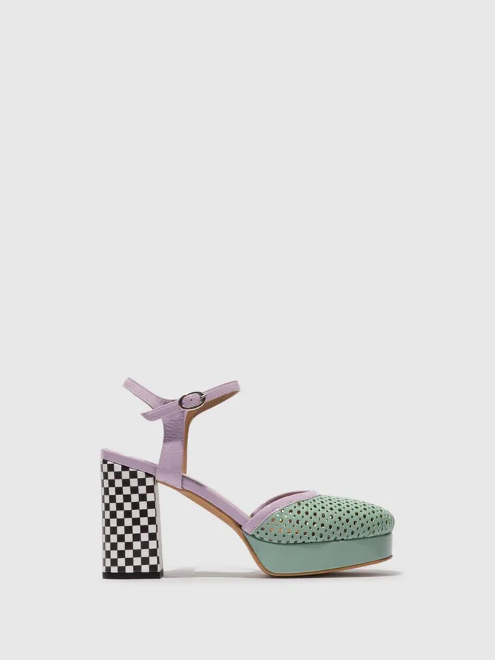 SlingBack Sandals ELZA241FLY SPEARMINTPURPLEBLUE Women Fly London Sandals