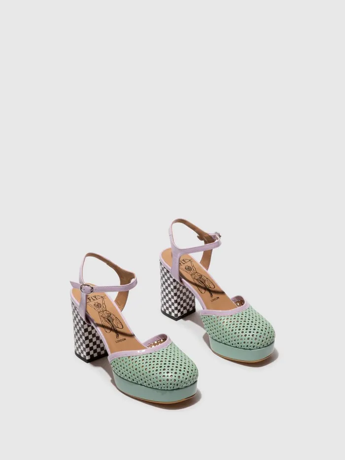 SlingBack Sandals ELZA241FLY SPEARMINTPURPLEBLUE Women Fly London Sandals