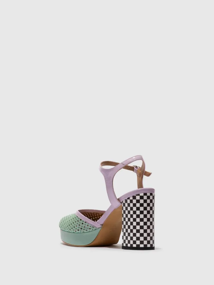 SlingBack Sandals ELZA241FLY SPEARMINTPURPLEBLUE Women Fly London Sandals