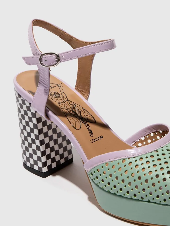 SlingBack Sandals ELZA241FLY SPEARMINTPURPLEBLUE Women Fly London Sandals