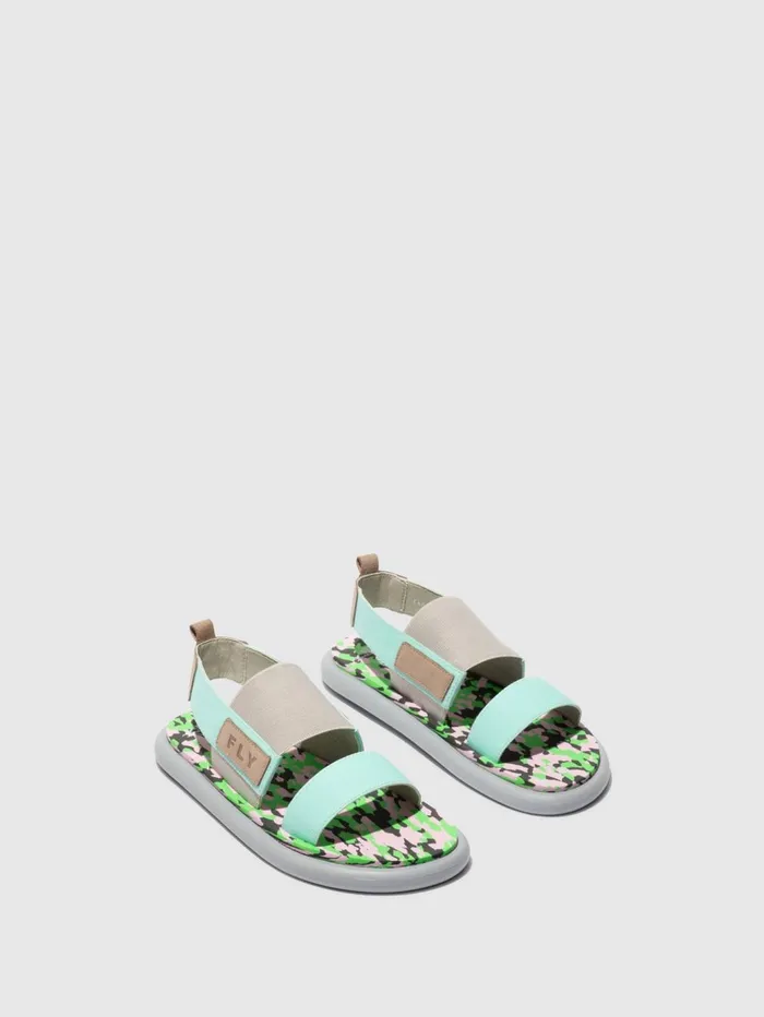 SlingBack Sandals OICH064FLY CONCRETESPEARMINTCAMU PINK Women Fly London Sandals