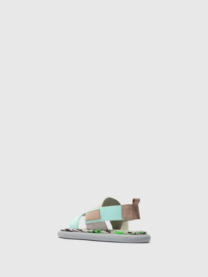 SlingBack Sandals OICH064FLY CONCRETESPEARMINTCAMU PINK Women Fly London Sandals