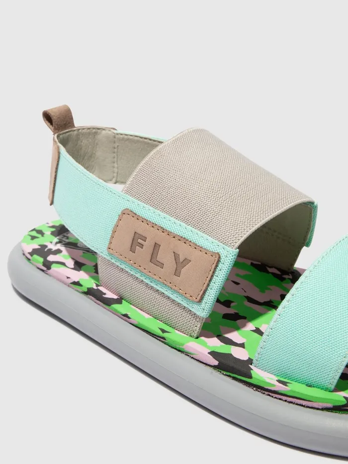SlingBack Sandals OICH064FLY CONCRETESPEARMINTCAMU PINK Women Fly London Sandals