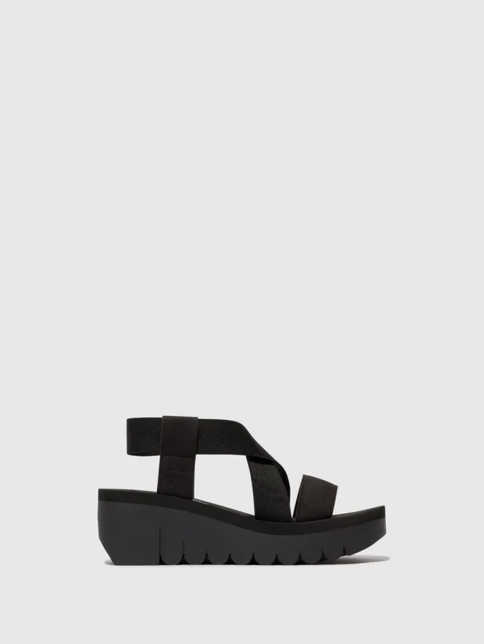 SlingBack Sandals YABI922FLY BLACK Women Fly London Sandals