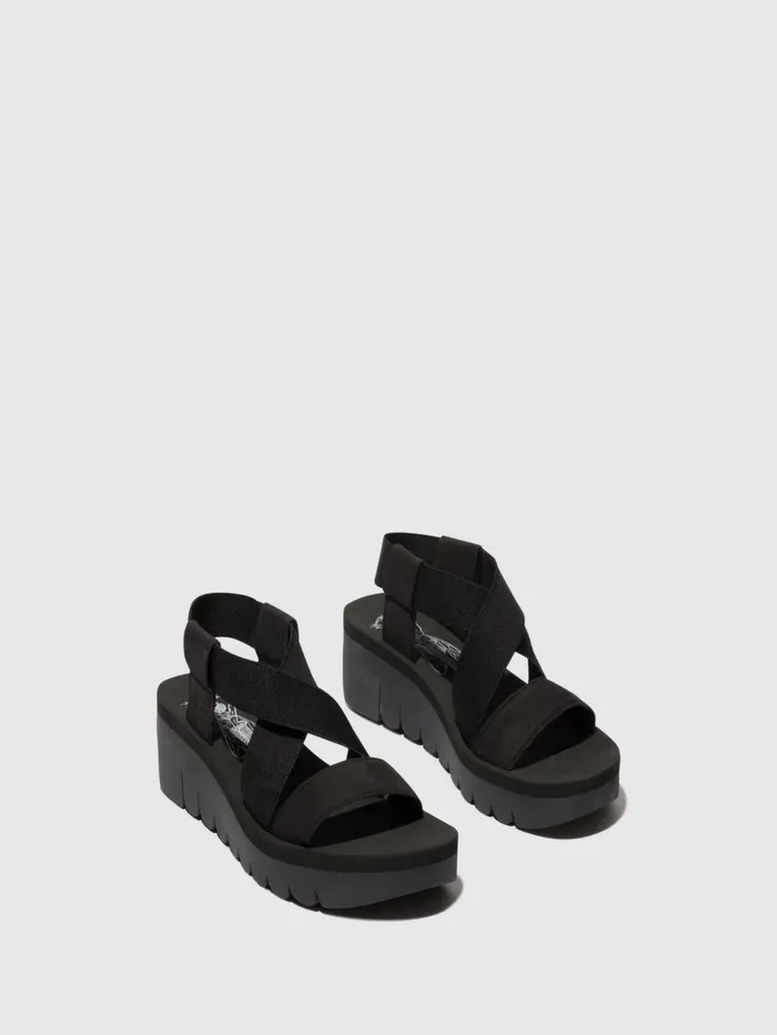 SlingBack Sandals YABI922FLY BLACK Women Fly London Sandals