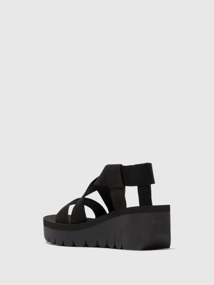 SlingBack Sandals YABI922FLY BLACK Women Fly London Sandals