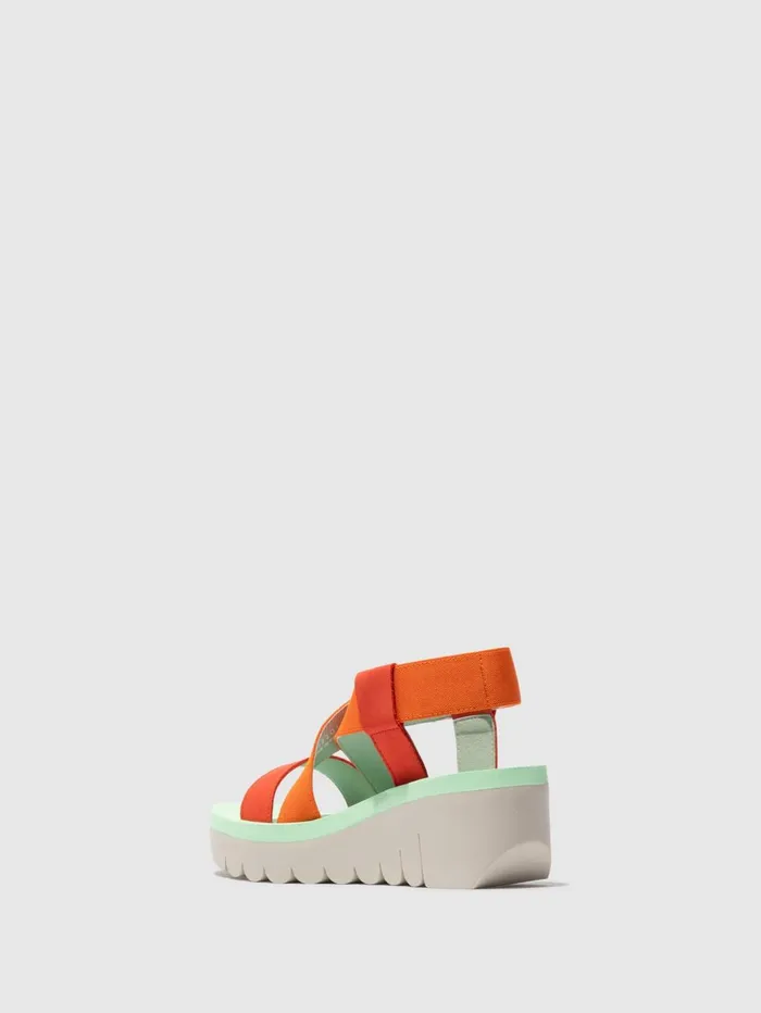 SlingBack Sandals YABI922FLY DEVIL REDORANGESPEARMINT Women Fly London Sandals