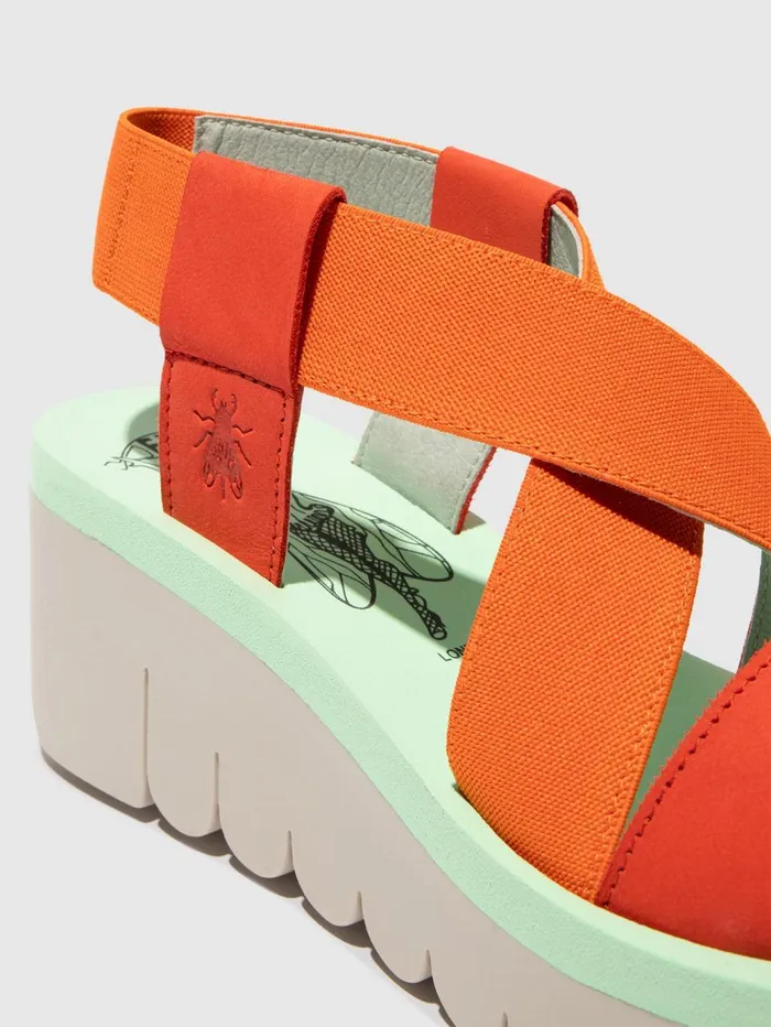 SlingBack Sandals YABI922FLY DEVIL REDORANGESPEARMINT Women Fly London Sandals