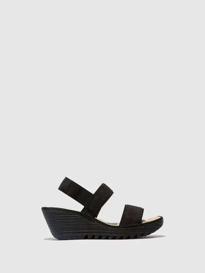 SlingBack Sandals YACO416FLY BLACK Women Fly London Sandals