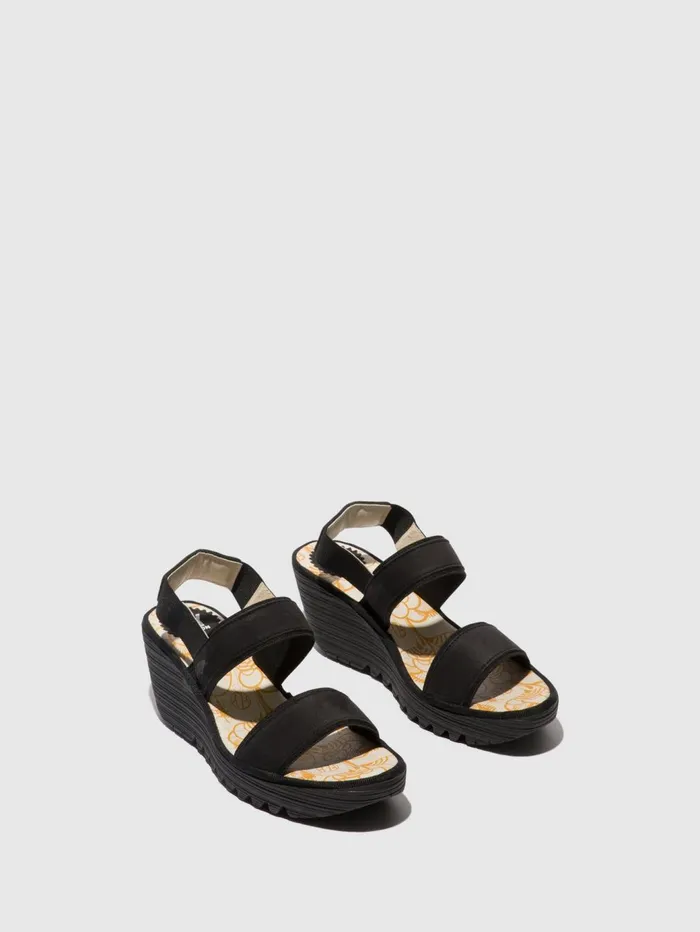 SlingBack Sandals YACO416FLY BLACK Women Fly London Sandals