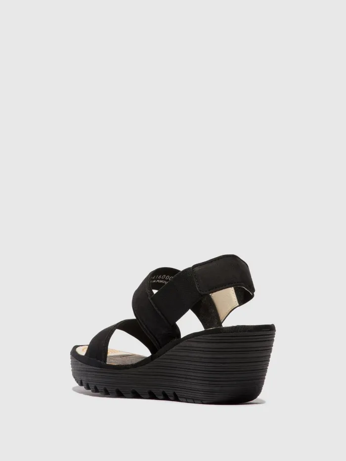 SlingBack Sandals YACO416FLY BLACK Women Fly London Sandals