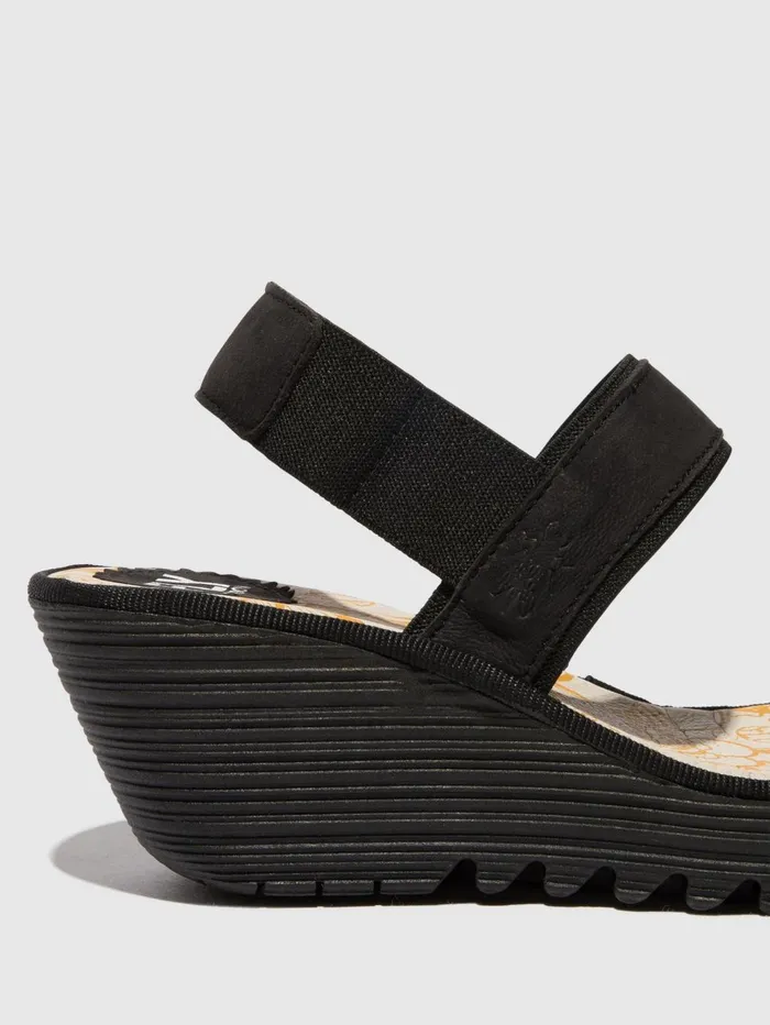 SlingBack Sandals YACO416FLY BLACK Women Fly London Sandals