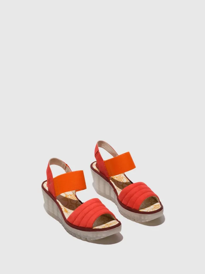 SlingBack Sandals YIKO414FLY DEVIL RED Women Fly London Sandals