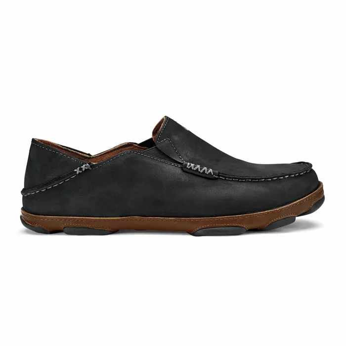 SlipOn Men Olukai Molo Leather Slip On Shoes 8211 Black Toffee