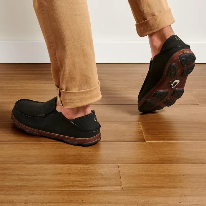 SlipOn Men Olukai Molo Leather Slip On Shoes 8211 Black Toffee