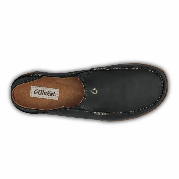 SlipOn Men Olukai Molo Leather Slip On Shoes 8211 Black Toffee