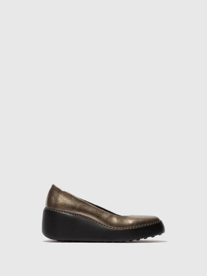 Slipon Shoes DICH643FLY DARK GOLD Women Fly London Shoes
