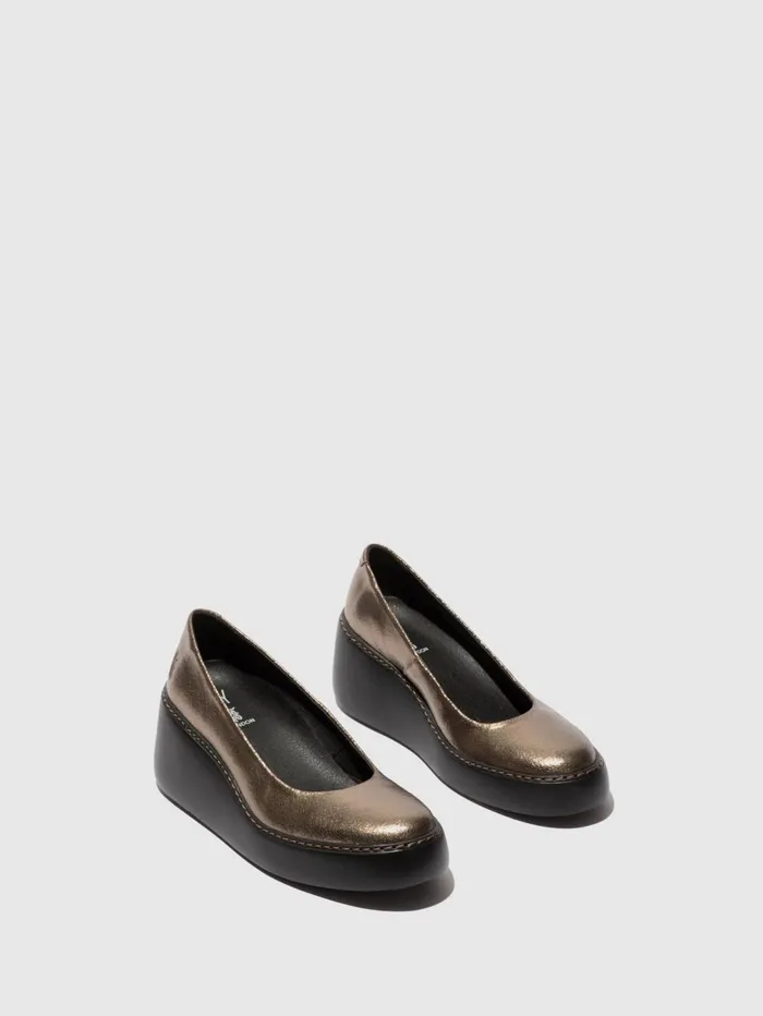Slipon Shoes DICH643FLY DARK GOLD Women Fly London Shoes