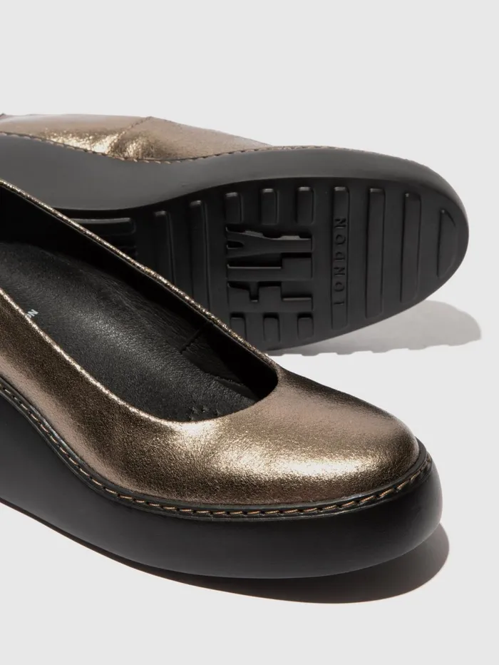 Slipon Shoes DICH643FLY DARK GOLD Women Fly London Shoes