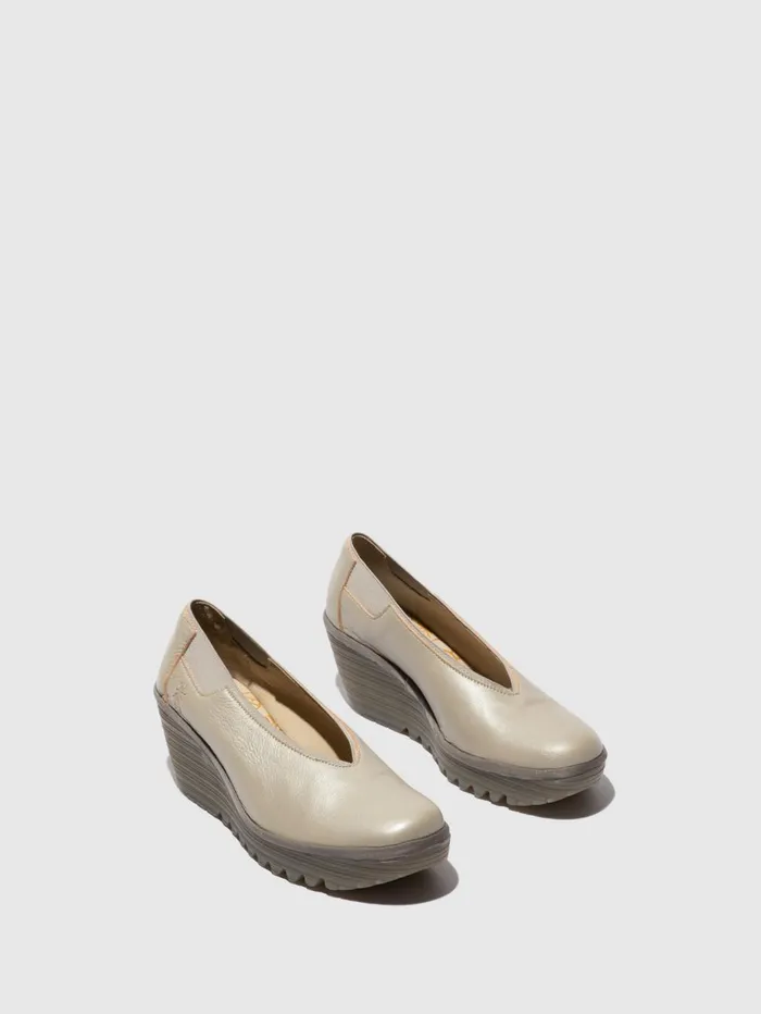 Slipon Shoes YOZA438FLY BORGOGNA SILVER Women Fly London Shoes