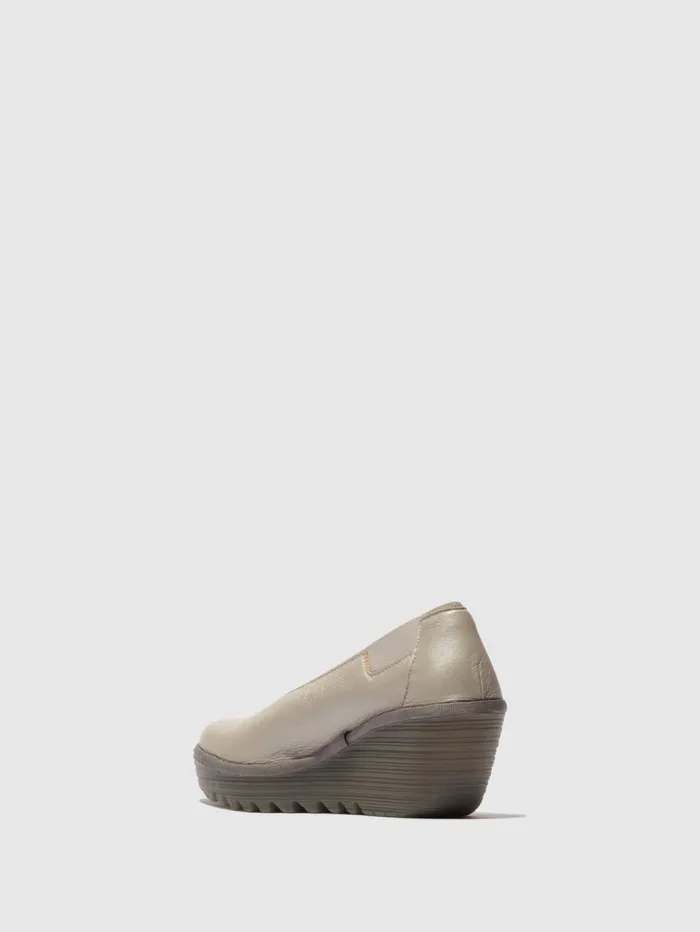 Slipon Shoes YOZA438FLY BORGOGNA SILVER Women Fly London Shoes