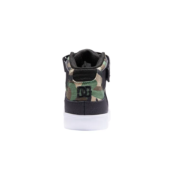 Sneakers Kids DC Shoes Pure High Elastic Waist Lace HighTop Shoes black camo