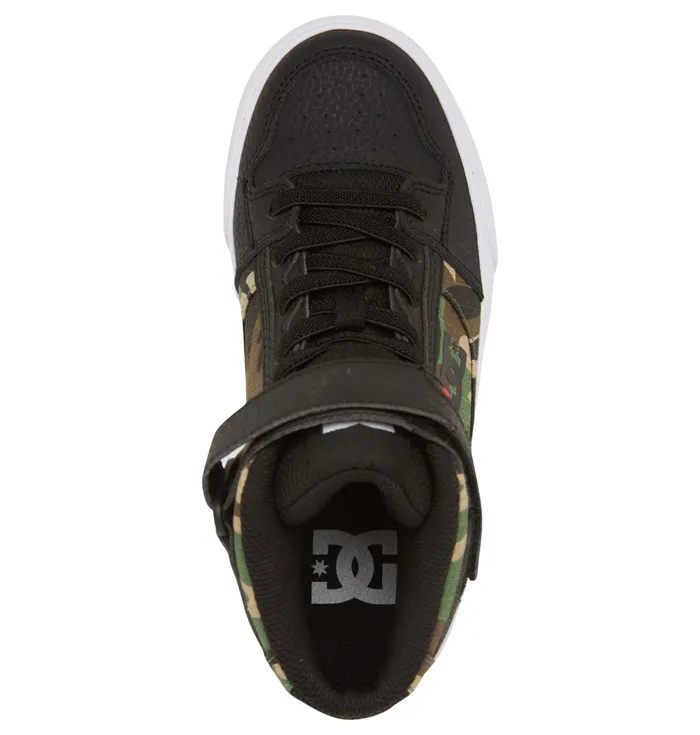 Sneakers Kids DC Shoes Pure High Elastic Waist Lace HighTop Shoes black camo