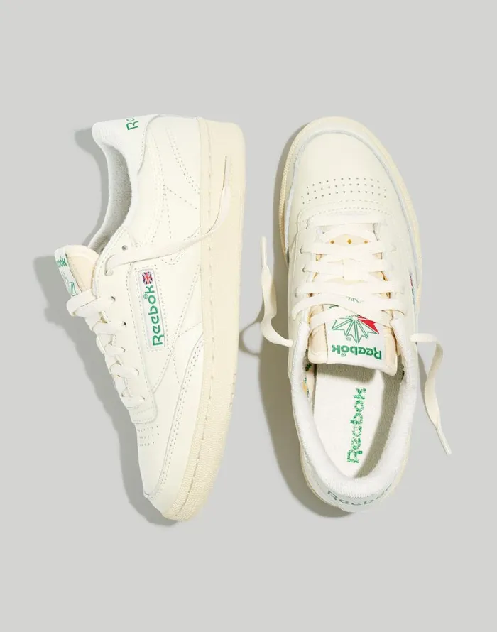 Sneakers Women Madewell Reebok Club C 85 Vintage Sneakers Chalkalabasterglen Green Sneakers Women Madewell Reebok Club C 85 Vintage Sneakers Chalkalabasterglen Green
