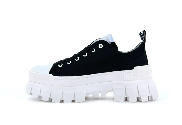 Sneakers Women PALLADIUM REVOLT LO TX Blackmarshmallow Sneakers Women PALLADIUM REVOLT LO TX Blackmarshmallow