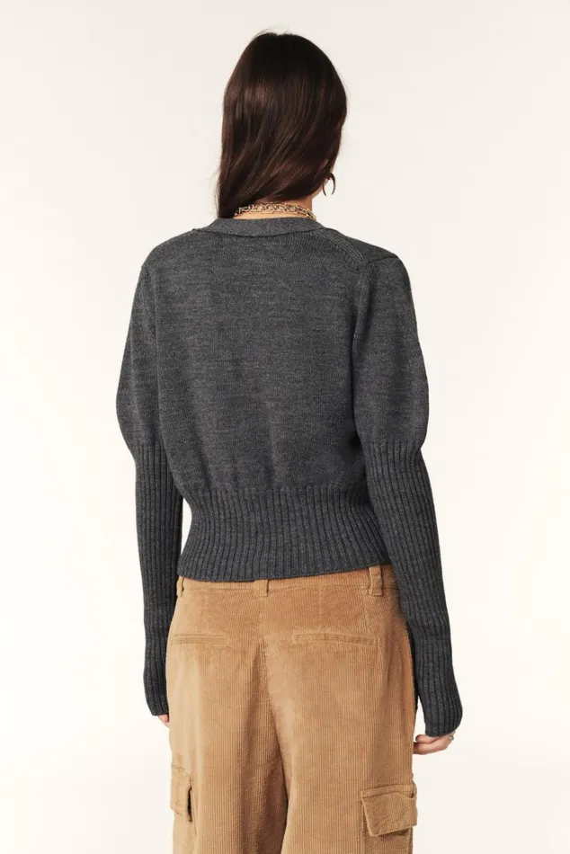 SnugFitting Cardigan Tanda Gray Women Baandsh Sweaters and Cardigans