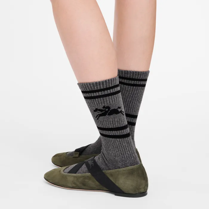 Socks Anthracite Women SocksKnitwear Longchamp Socks Anthracite Women SocksKnitwear Longchamp
