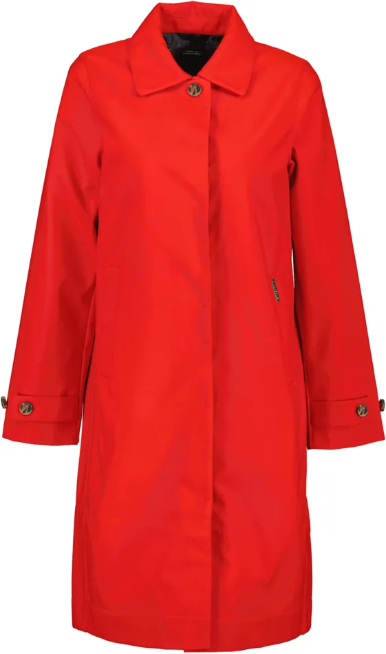 Solveig Coat Chili Red Women Didriksons Trenchcoats
