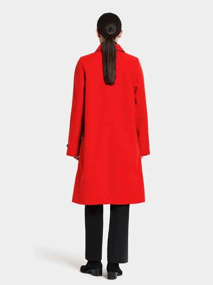 Solveig Coat Chili Red Women Didriksons Trenchcoats