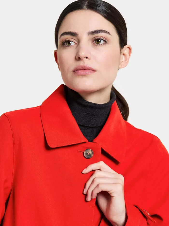 Solveig Coat Chili Red Women Didriksons Trenchcoats