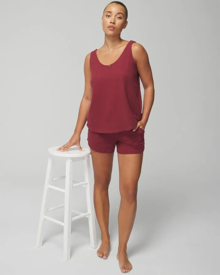 Soma Cotton Gauze Tank Vermillion Women Matching Sets and Separates