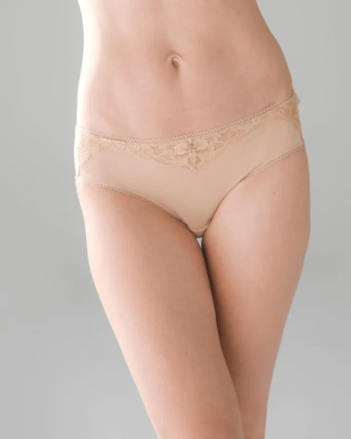 Soma Embraceable Signature Lace Hipster Divine Leopard Mini Ivory Women Panties