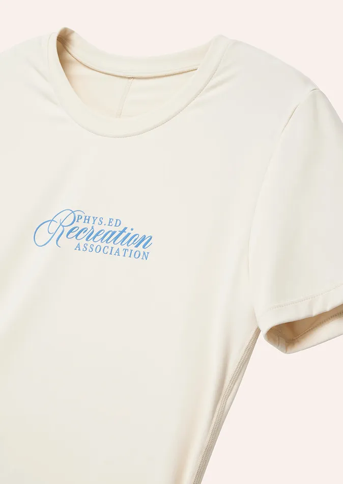 SPORT CLUB SHORT SLEEVE TEE IN WHISPER WHITE Tees PE Nation Women