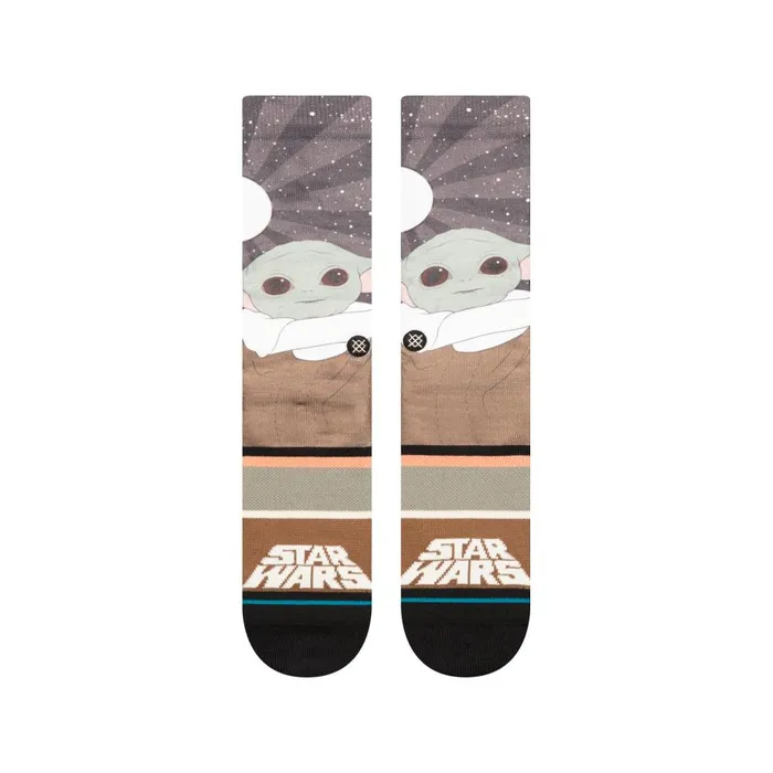 Star Wars By JazStance Poly Crew Socks Grogu 8211 Splattergrey MenWomen Stance Crew